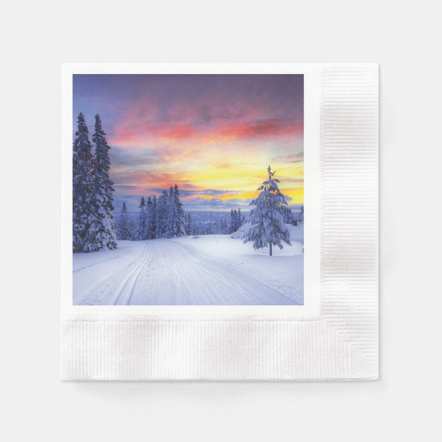 Winter scenery napkins (Front)
