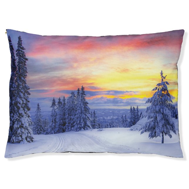 Winter scenery pet bed (Front)