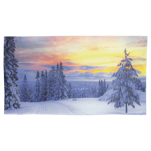 Winter scenery  pillow case (Front-Left)