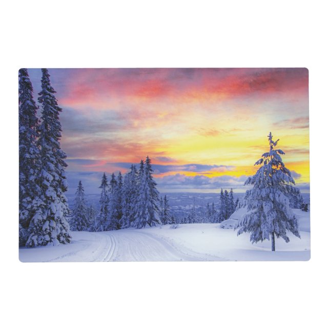 Winter scenery placemat (Front)