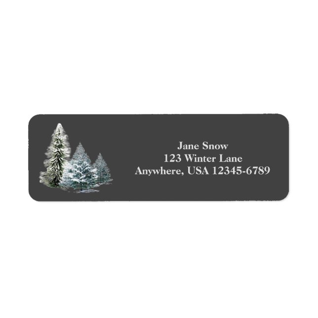 WINTER SCENERY RETURN ADDRESS LABEL (Front)