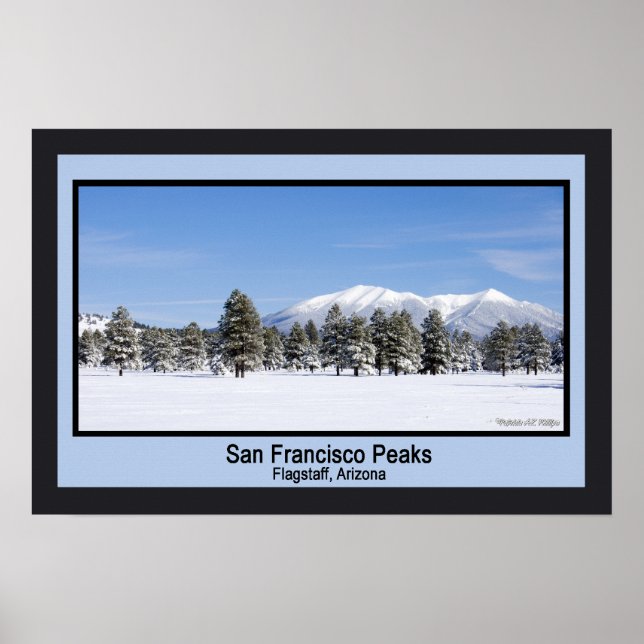 Winter Scenery San Francisco Peaks In Snow Poster (Front)