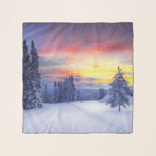 Winter scenery scarf