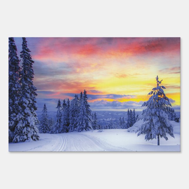 Winter scenery   sign (Front)