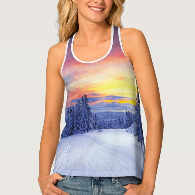 Winter scenery  tank top (Front)