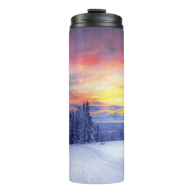 Winter scenery thermal tumbler (Front)