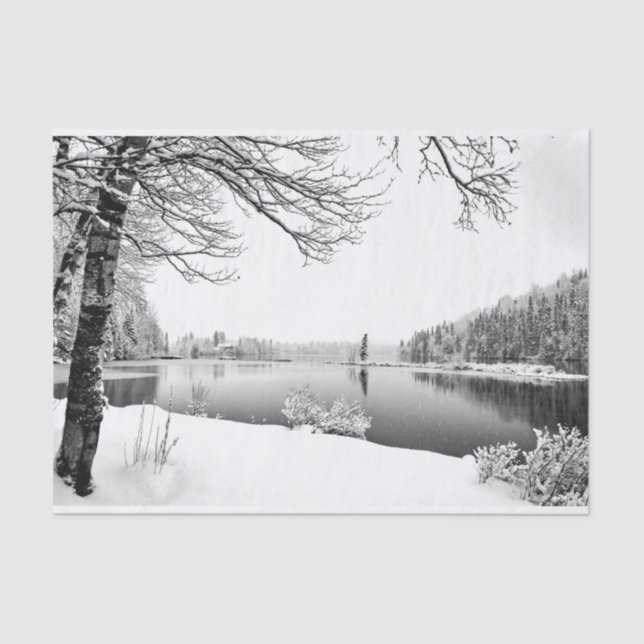 winter scenery tissue paper (Front)