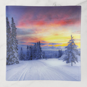 Winter scenery   trinket tray
