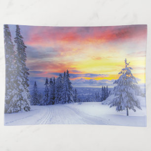 Winter scenery trinket tray