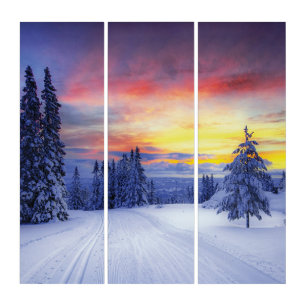 Winter scenery  triptych