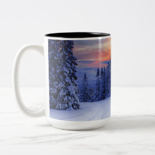 Winter scenery   Two-Tone coffee mug