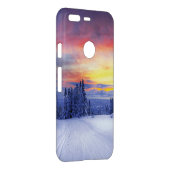 Winter scenery uncommon google pixel case (Back/Right)