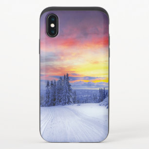Winter scenery  iPhone XS slider case