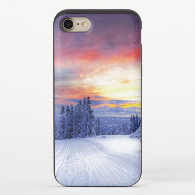 Winter scenery uncommon iPhone case (Back)