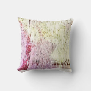 Winter scenery with snowed trees watercolor throw pillow
