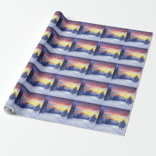 Winter scenery  wrapping paper