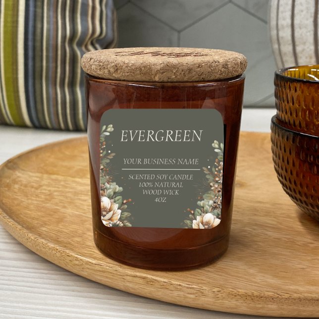 Winter Scented Candle Watercolor Label (Creator Uploaded)