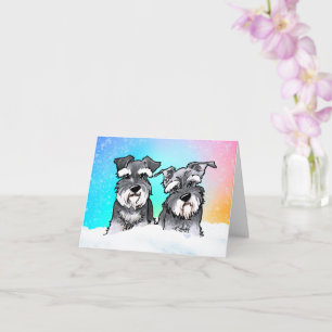 Winter Schnauzer Blank Card
