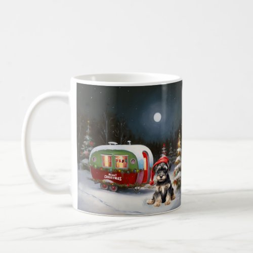 Winter Schnauzer Caravan Christmas Adventure Coffee Mug