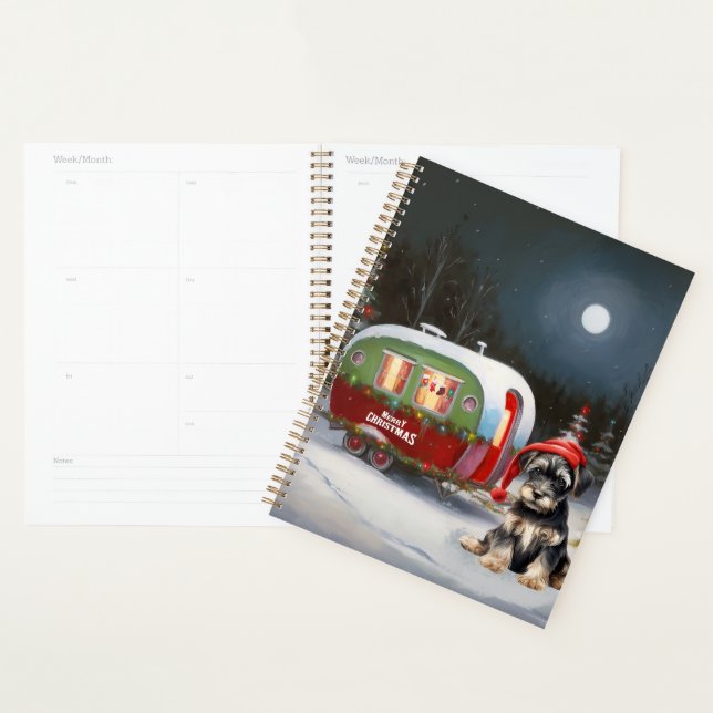 Winter Schnauzer Caravan Christmas Adventure Planner (Display)