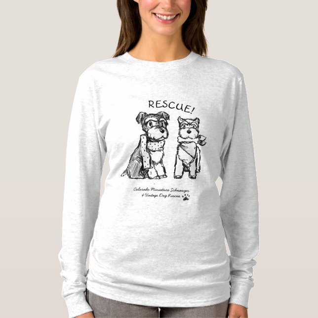 Winter Schnauzers - Long Shirt (Women) (Front)
