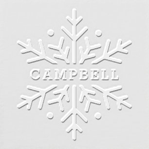 Winter Seal Snowflake Holiday Custom Embosser