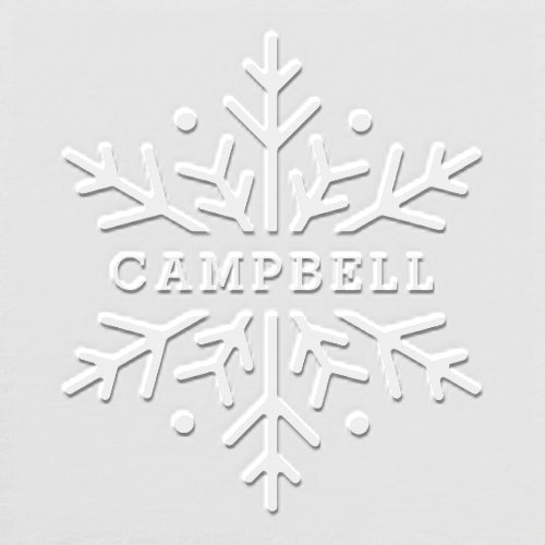 Winter Seal Snowflake Holiday Custom Embosser