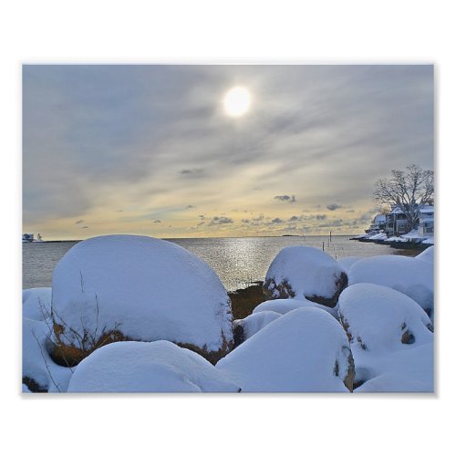 Winter Seashore Scene Photo Print