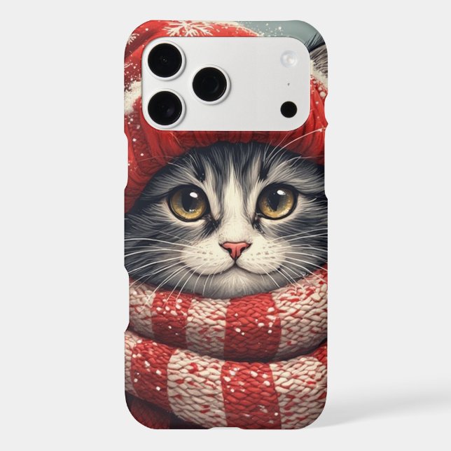 Winter Season Cat Case-Mate iPhone Case (Back)
