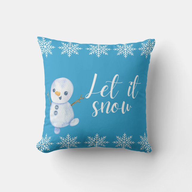 winter season  throw pillow (Front)