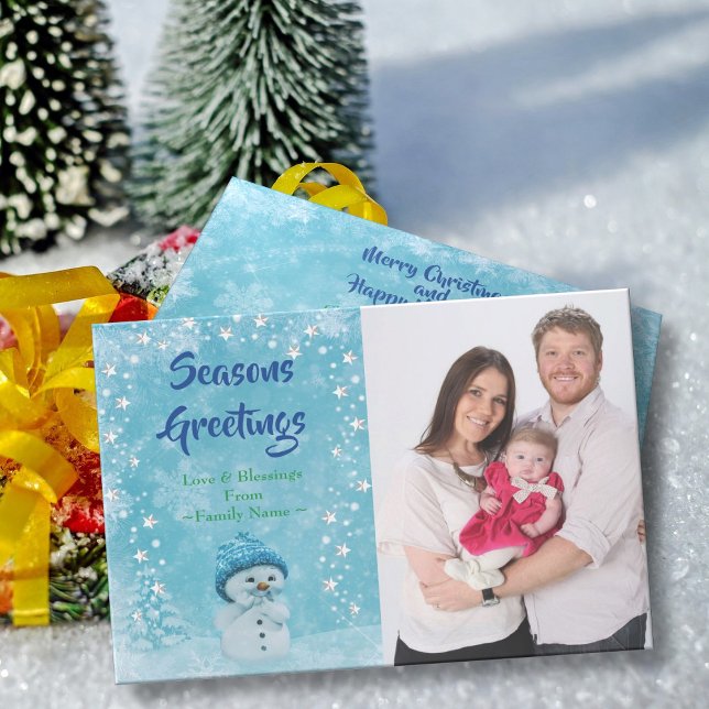 Winter Seasons Greetings Christmas New Year Photo Holiday Card (Creator Uploaded)