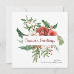 Winter Season S Greetings Holiday Christmas Card Zazzle