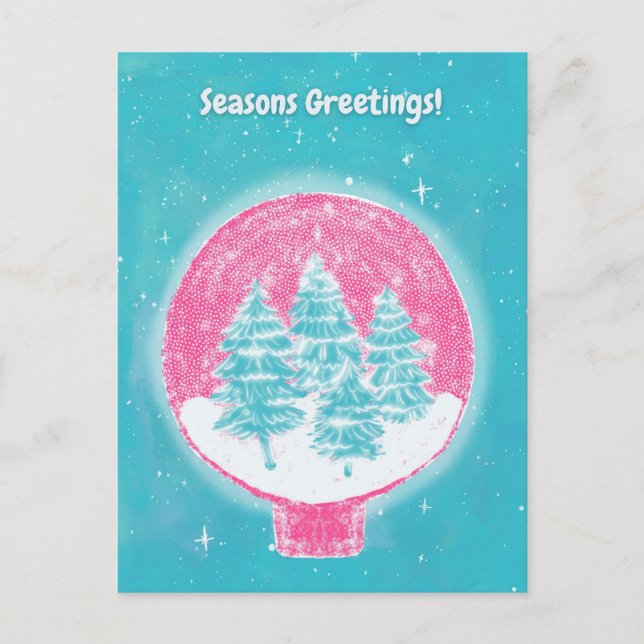 Winter Season's Greetings Holiday Postcard (Front)
