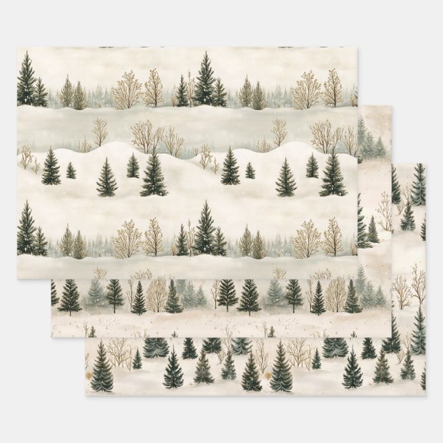 Winter Serenity Wrapping Paper Sheets (Set)