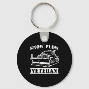 Winter Service Snow Plow Veteran Retired Funny Sno Keychain
