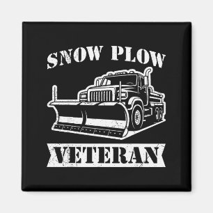 Winter Service Snow Plow Veteran Retired Funny Sno Magnet