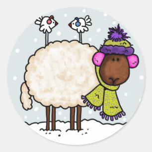 winter sheep sticker