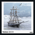 Winter Ship Wall Sticker<br><div class="desc">A tall ship trapped in ice.</div>