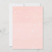 Winter Shower by Mail pink gold girl baby shower Invitation (Back)