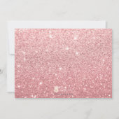 Winter Shower Invitation, Baby Pink Glitter Invitation (Back)