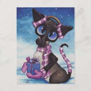 Winter Siamese Postcard