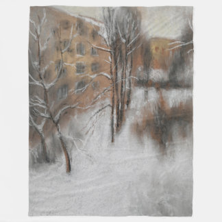 Winter Silence by the Window Fleece Blanket