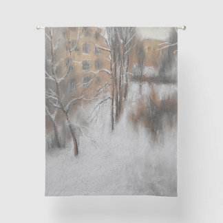 Winter Silence by the Window Sheer Curtains