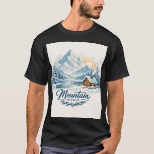 Winter Silence: Snowy Mountain Cabin T-Shirt