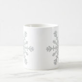 Winter Silver Glitter Snowflake for Christmas Coffee Mug (Center)