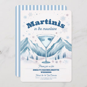 Winter ski bachelorette party weekend invitation
