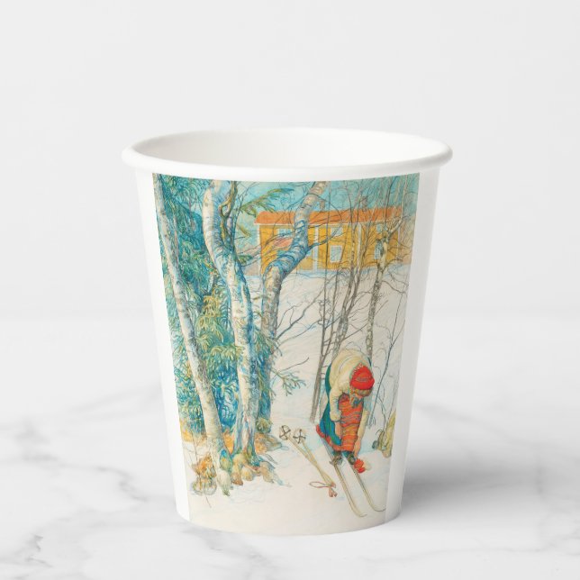 Winter Ski by Carl Larsson Paper Cups (Front)