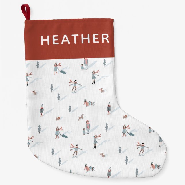 Winter Ski Holiday Stocking (Front)