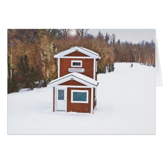 Winter Ski Lodge Cards (Front Horizontal)