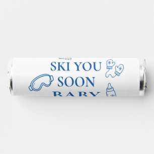 Winter Ski You Soon Blue Boy Baby Shower Breath Savers® Mints